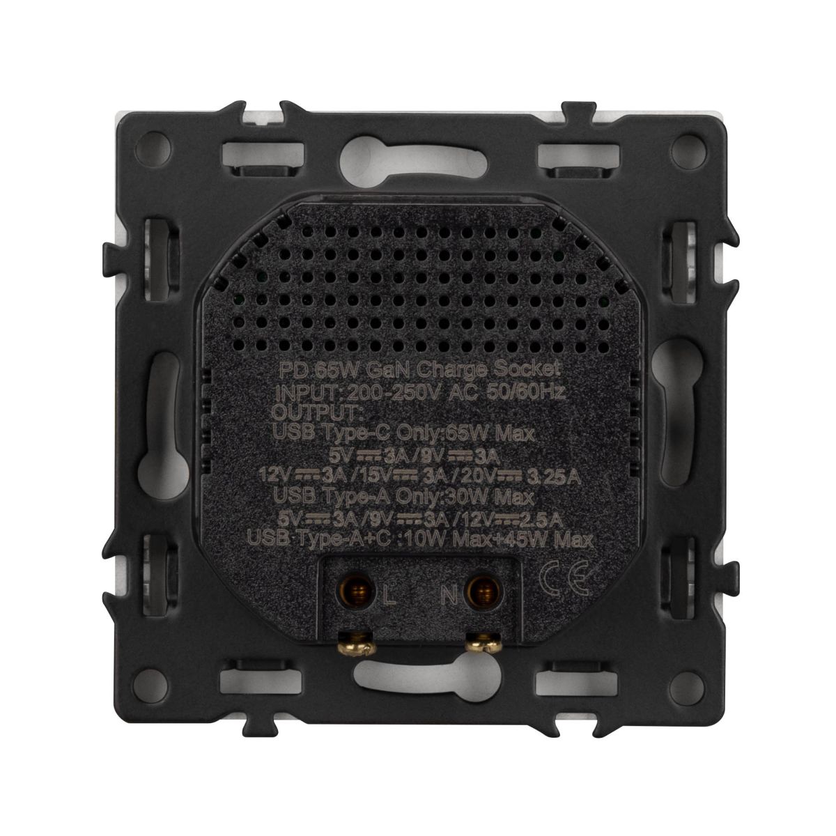 Механизм розетки с быстрой USB зарядкой Arlight SCT-NOBE-MUAC-SFPL-FC-CA (65W, QC3) 059446