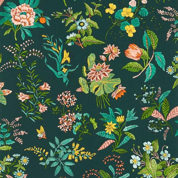 Обои Harlequin 113058 Woodland Floral Jade/Malachite/Rose Quartz