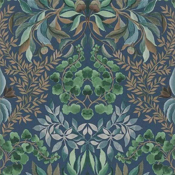 Обои Designers Guild PDG1157/06 Karakusa Midnight