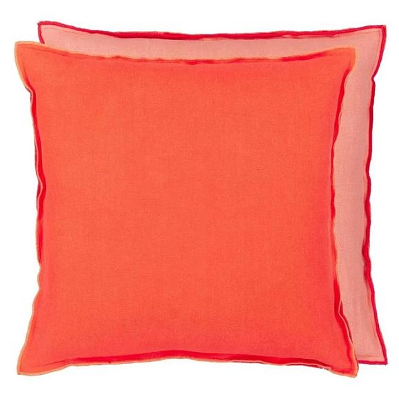 Подушка CCDG1366, Brera Lino, Nasturtium&Papaya, Designers Guild 43x43см