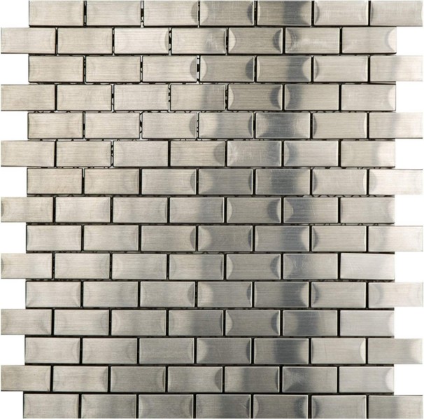Mosaico Brick Acero 2x4 29,5x28x0,8