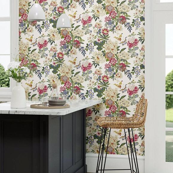 Обои Sanderson 217121 Emperor Peony Lotus Pink