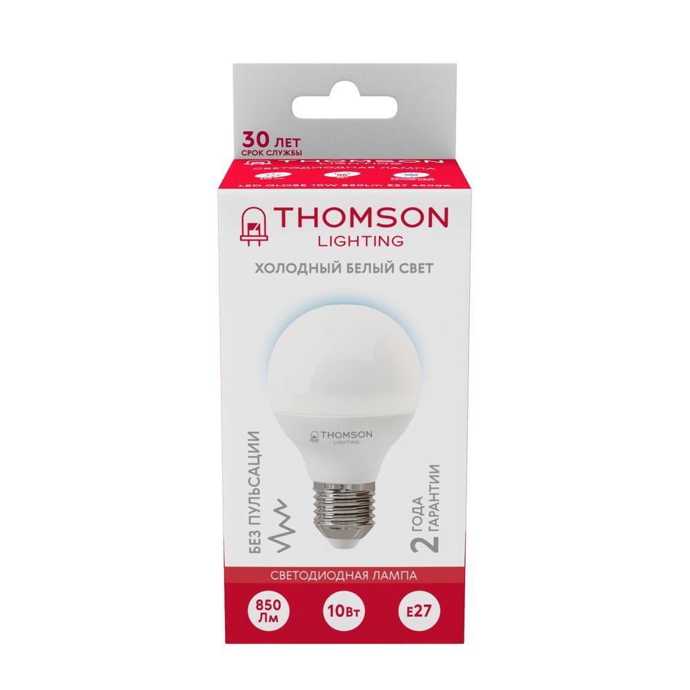 Лампа светодиодная Thomson E27 10W 6500K шар матовый TH-B2320