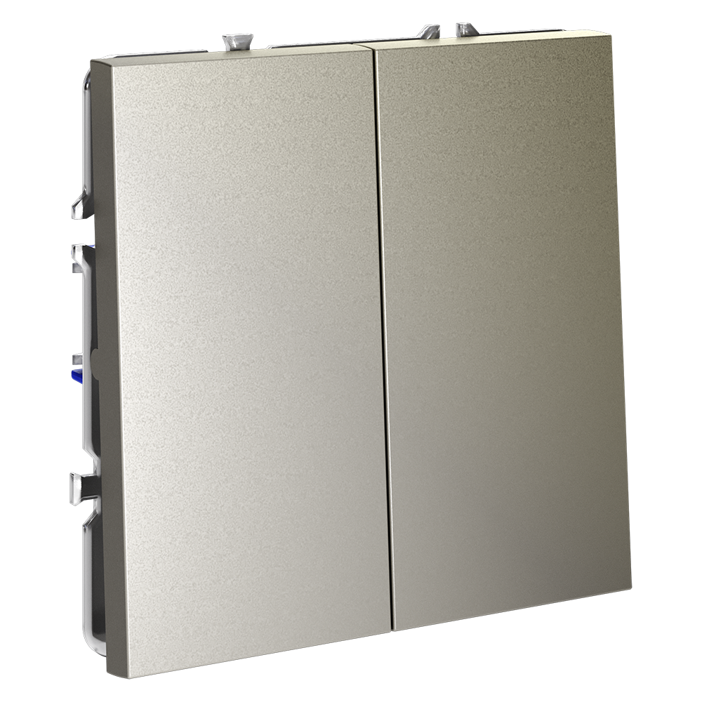 Проходной переключатель двухклавишный Voltum S70 VLS020304 (шелк)