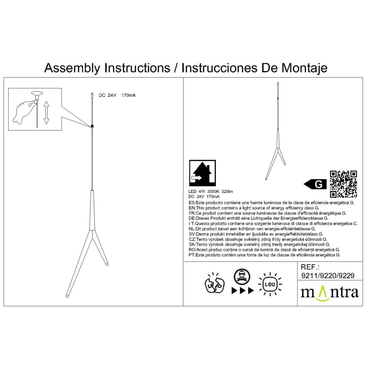 Подвесной светильник Mantra Arrecife 9357+9220 (1L)