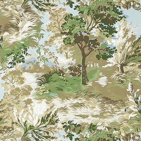 Обои Thibaut T10866 Lincoln Toile Green and Beige