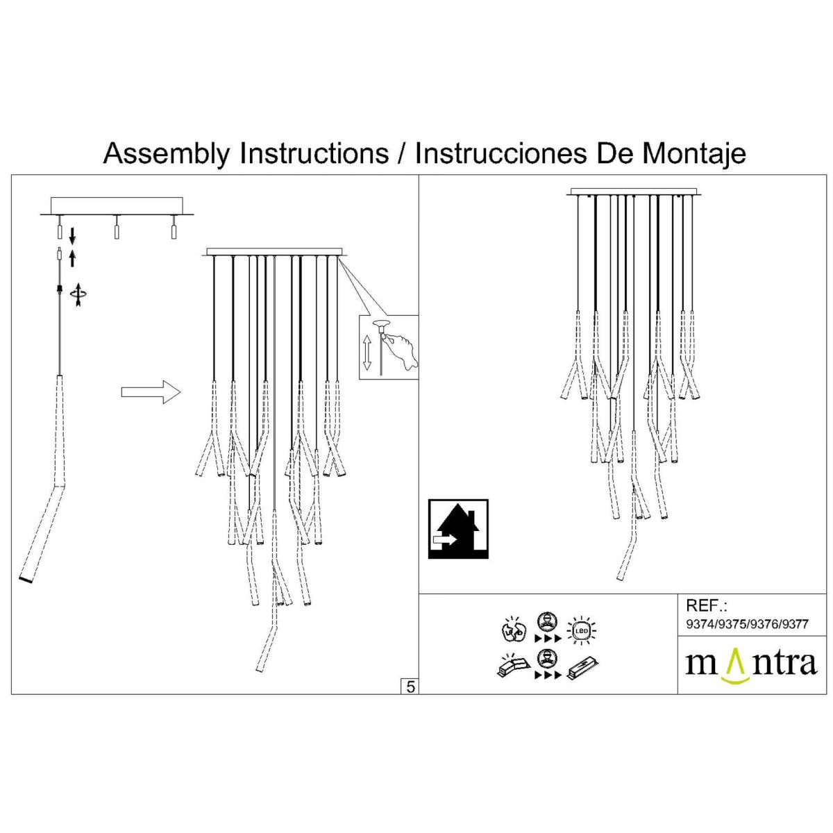Основание потолочное 24L Mantra Modular Light Florones 9374