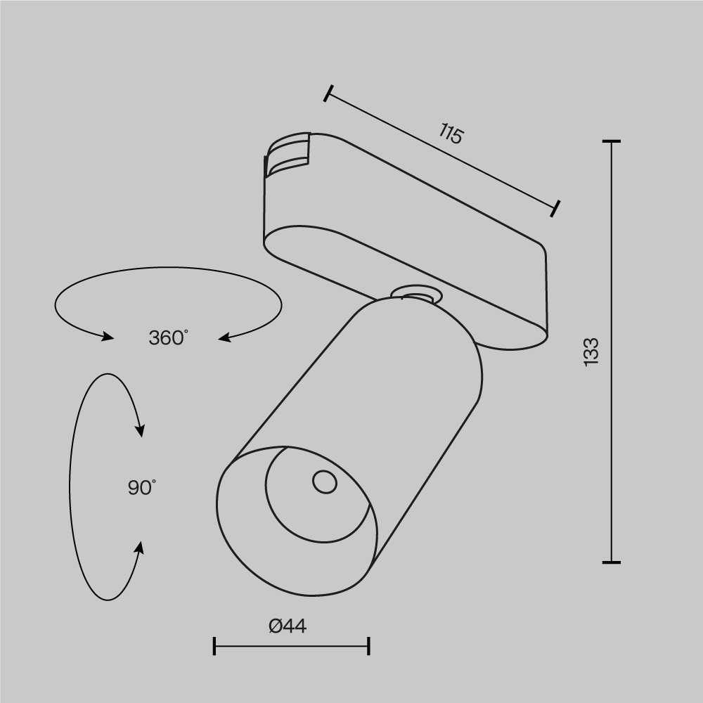 Трековый магнитный светильник Maytoni Focus LED TR103-1-12W4K-M-W