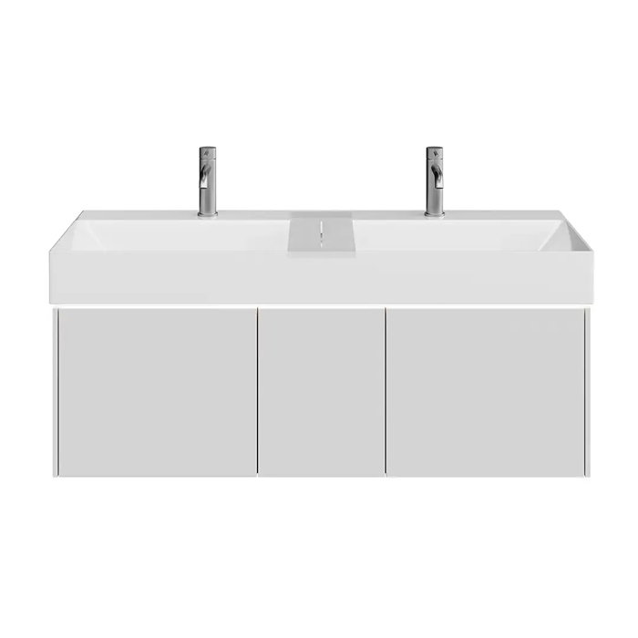 Kerama Marazzi Grande Тумба подвесная, 120х47х37.3см., 3 ящика, цвет: архитектурный серый