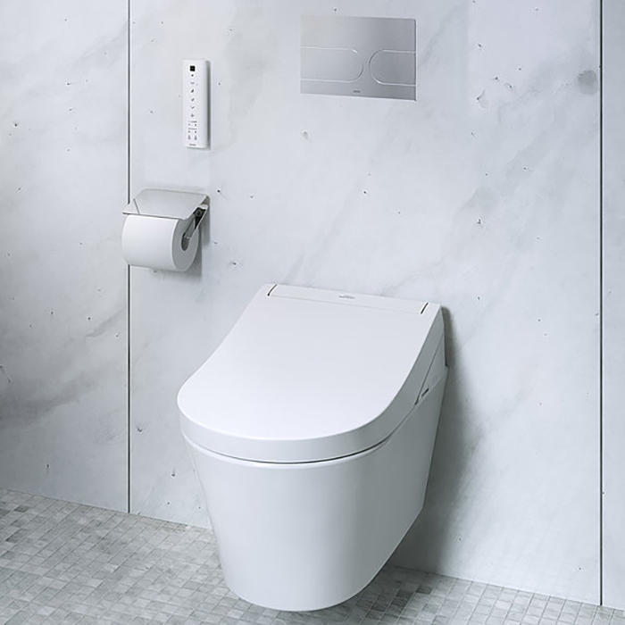 TOTO RG Унитаз 38x58x33.5см., подвесной, безободковый, с сиденьем Washlet RG Lite, цвет: белый глянцевый