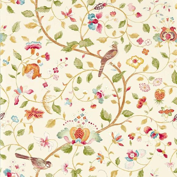 Обои Sanderson 217238 Aril's Garden Olive/Mulberry