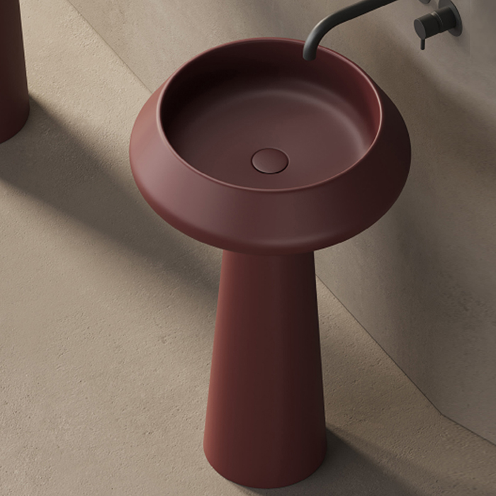Dea Design Pedestal Basin Раковина 54.5х90см., напольная, без отв., цвет: red wine