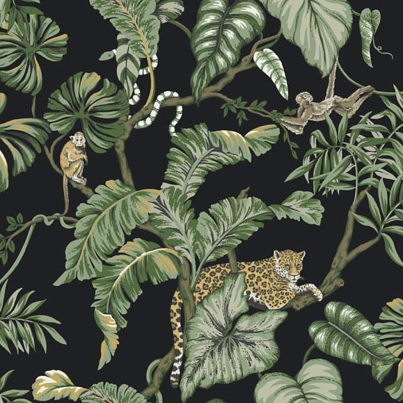 Обои York HO2143 Jungle Cat Black