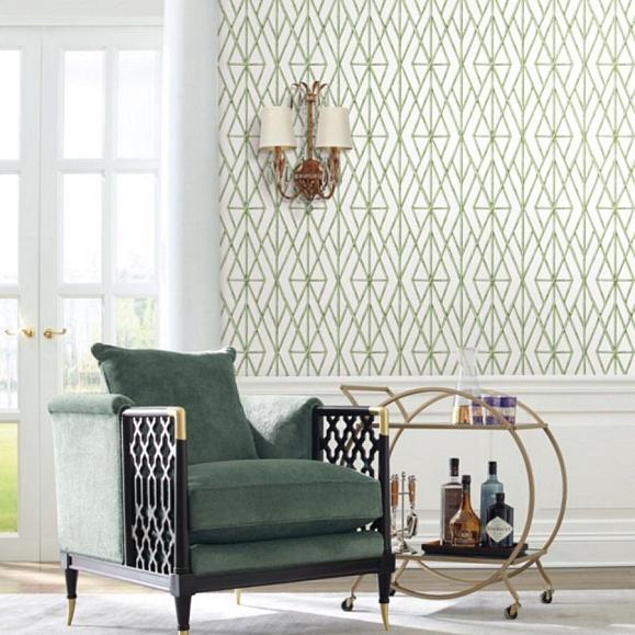 Обои York CV4451 Riviera Bamboo Trellis Fern