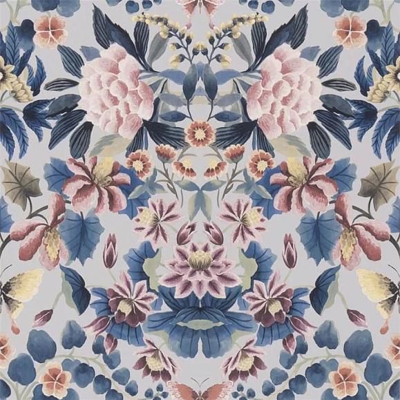 Обои Designers Guild PDG1156/04 Ikebana Damask Slate Blue