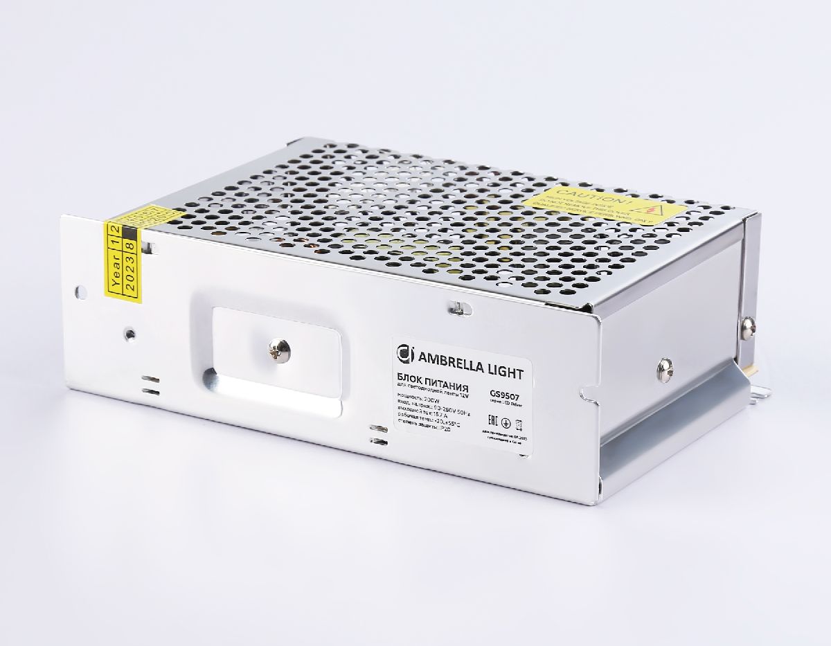 Блок питания Ambrella Light LED Driver 12V 200Вт AC90-260 16.7A IP20 GS9507