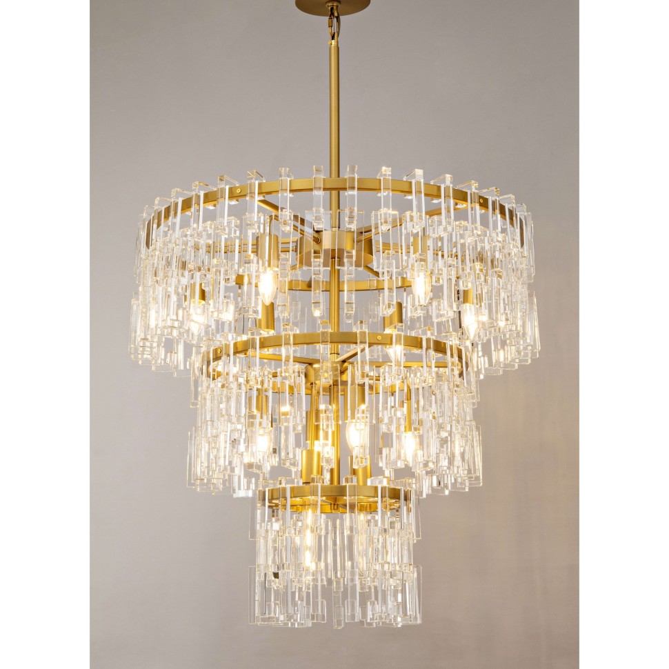 Подвесная люстра Ilamp Rockefeller 6355-750 BRASS