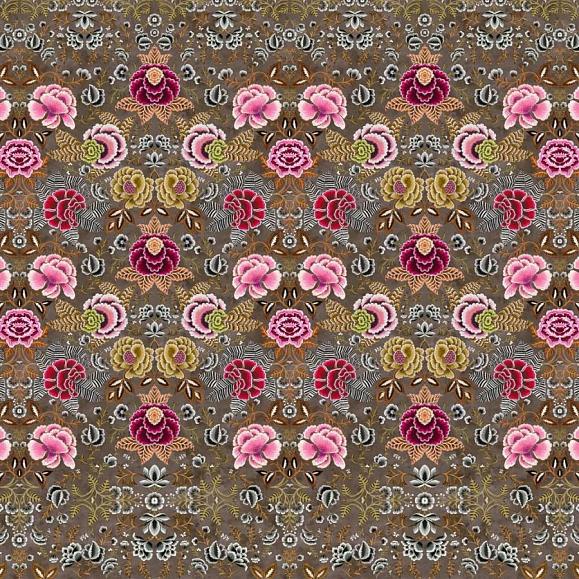 Панно Designers Guild PDG1168/04 Rose De Damas Cranberry