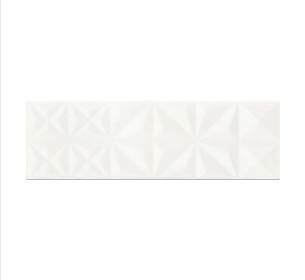Настенная плитка White Magic Squares Structure 25x75 (O-WHM-WTU051)