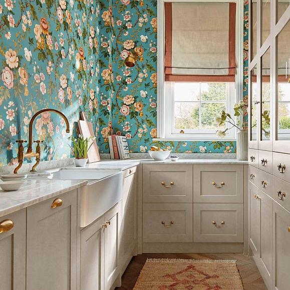 Обои Sanderson 217041 Hykenham High Sea/Ginger