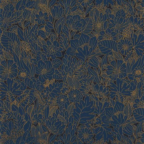 Обои Casamance 75111630 Dahlia Marine/Or