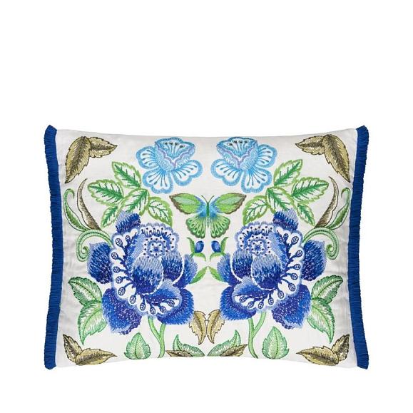Подушка CCDG1501, Isabella Embroidered, Cobalt, Designers Guild 60 x 45см