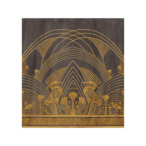 Панно Casamance 76193262 Éléphantine Noir/doré
