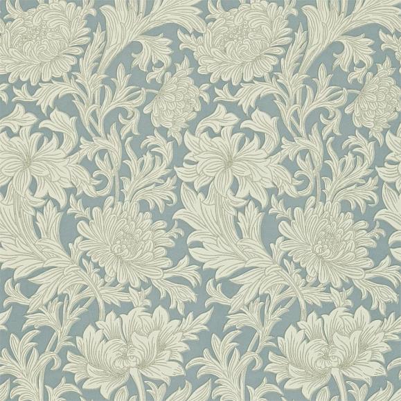 Обои Morris 210415 Chrysanthemum Toile China Blue/Cream