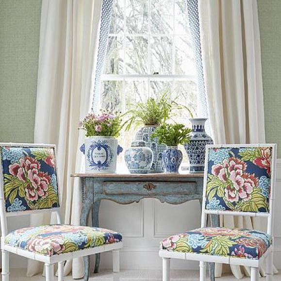 Обои Thibaut T75479 Lattice Weave Green