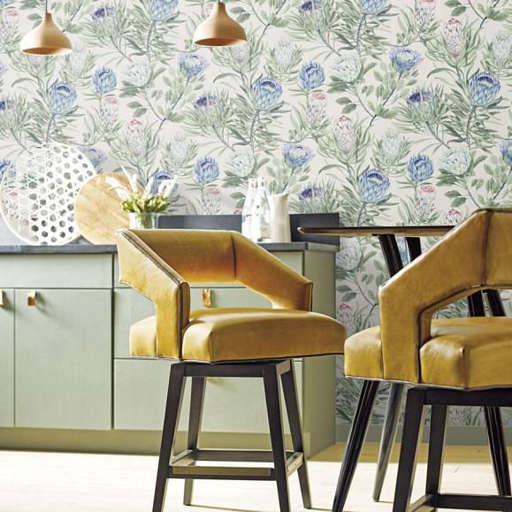 Обои York BL1753 Protea Cream/Blue