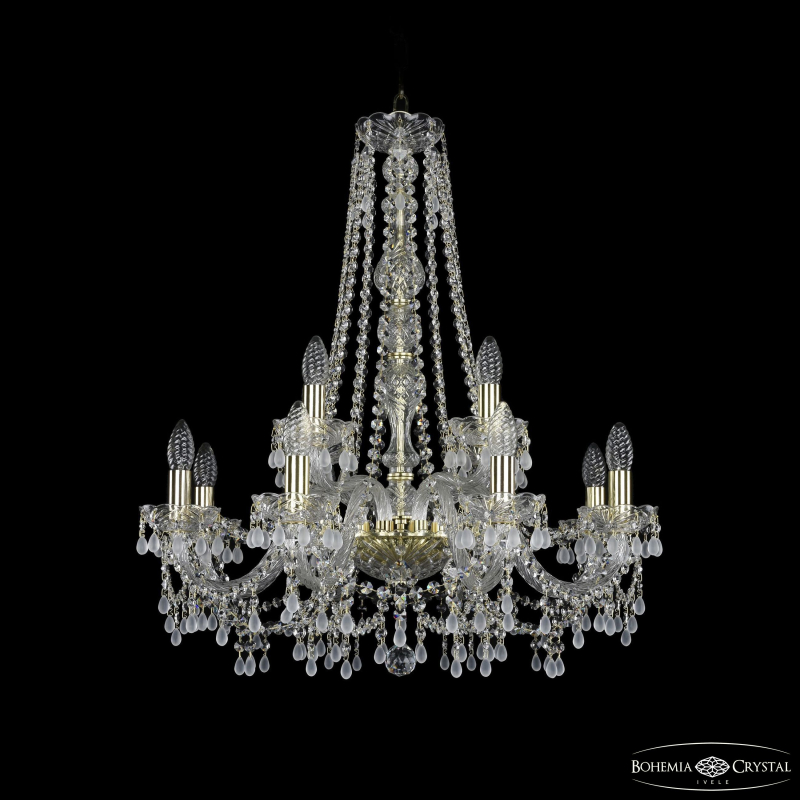 Подвесная люстра Bohemia Ivele Crystal 1410/8+4/240/h-74 G V0300