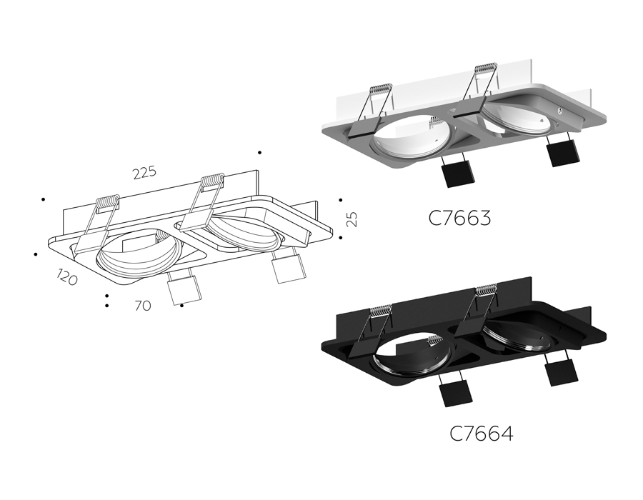 Корпус светильника Ambrella Light DIY Spot C7663