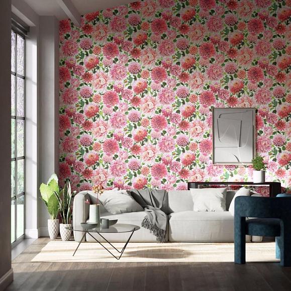 Обои Harlequin 112843 Dahlia Blossom/Emerald/New Beginnings