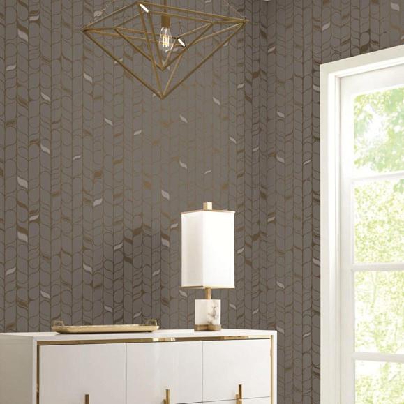 Обои York OS4203 Perfect Petals Grey/Antique Gold