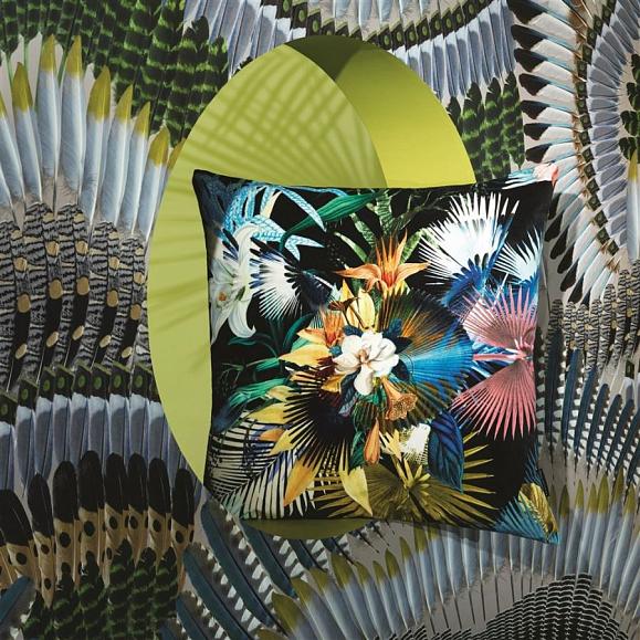 Подушка CCCL0581, Oiseau de Bengale, Marais, Christian Lacroix 50 x 50см