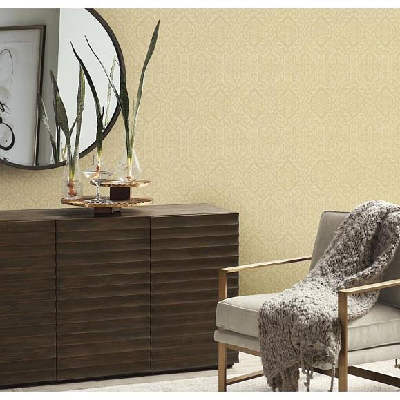 Обои York DM5035 Cathedral Damask Gold