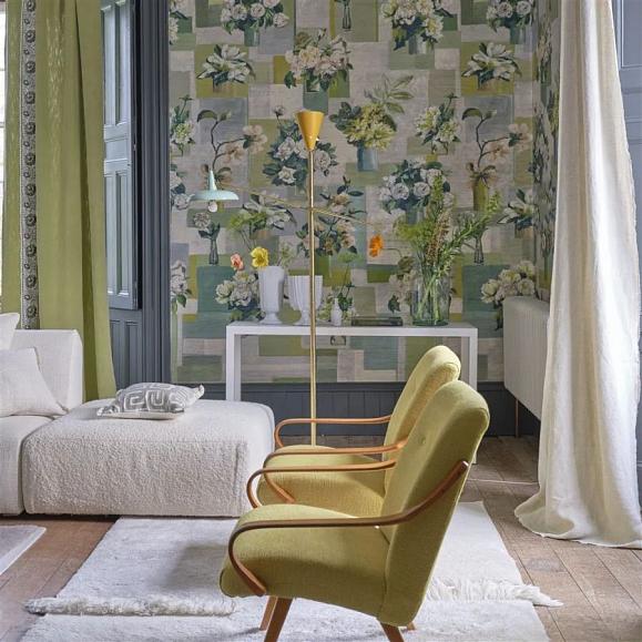 Панно Designers Guild PDG1205/01 Celadon Vase Grasscloth Celadon