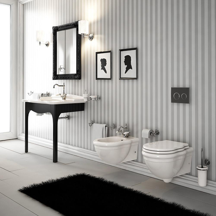 TW Ellada Биде подвесное, 55x36 см., с 1 отв. под смеситель, с крепежом, цвет: белый