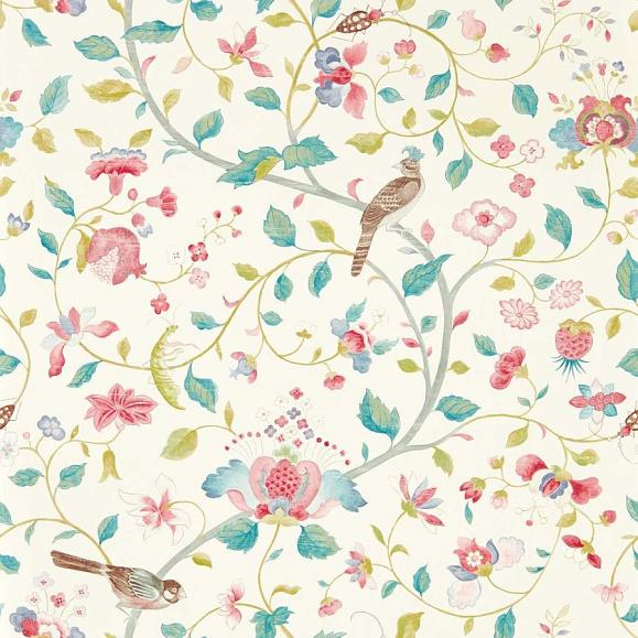 Обои Sanderson DABW217236 Blue Clay/Pink Aril's Garden