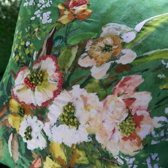 Подушка CCDG1571, Margaretta Linen, Emerald, Designers Guild 55 x 55см