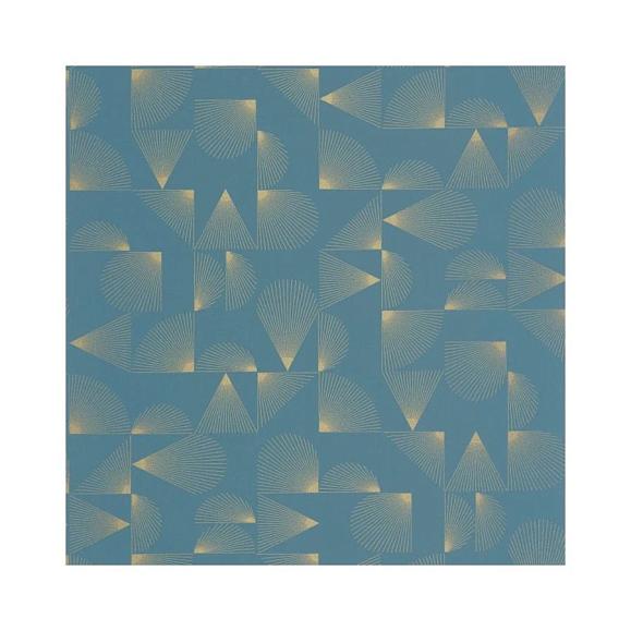 Обои Caselio 105036221 Contour Bleu petrole or