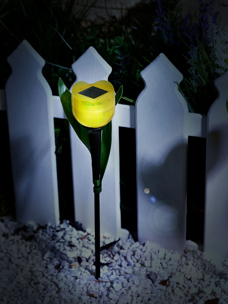 Светильник на солнечных батареях (UL-00004277) Uniel Promo USL-C-452/PT305 Yellow Tulip