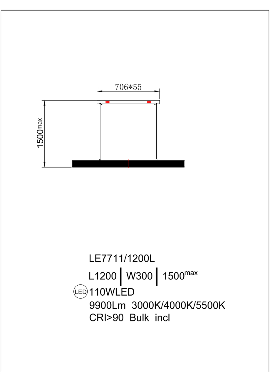 Подвесная люстра Lumiere LE7769/1200L Gold