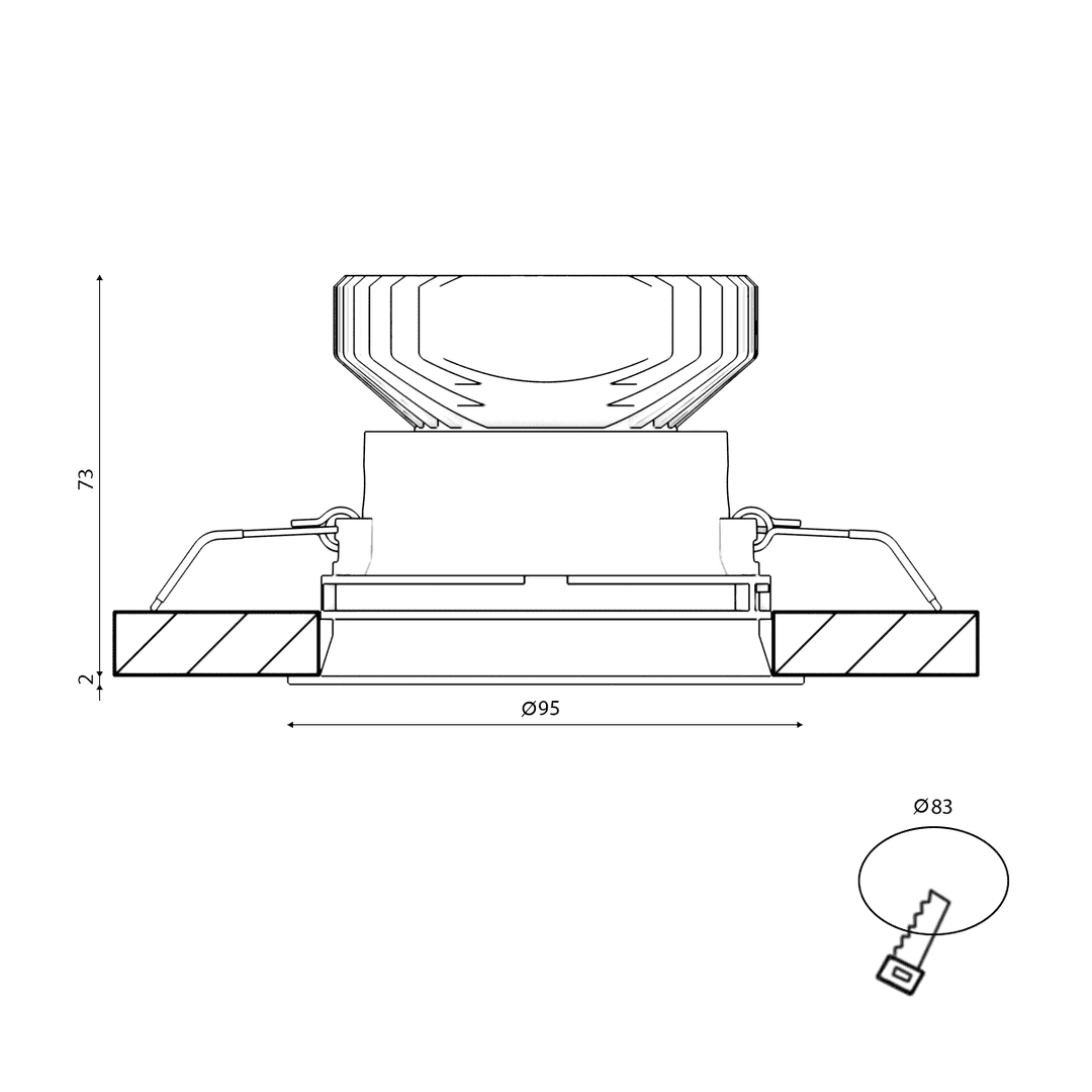 Корпус встраиваемого светильника SWG COMBO-42-BL 004183