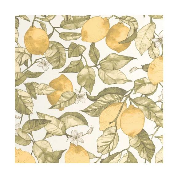 Обои Casadeco 200277227 Lemon Tree Jaune citron / blanc