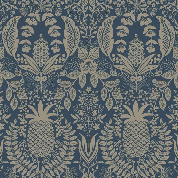 Обои York RF7486 Pineapple Damask Navy