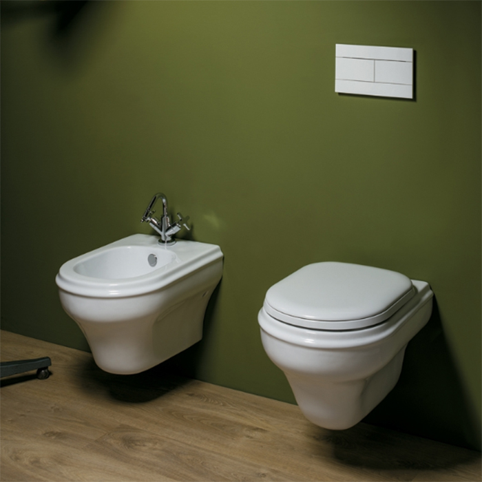 Azzurra Charme Унитаз подвесной 52x40xH36 см, c креплением KIT 2000 CF, цвет: Bianco lucido