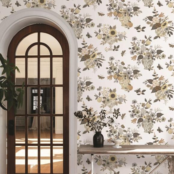Обои York RF7403 Flower Studies Linen Multi