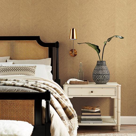 Обои York BO6606 Metallic Chevron Oatmeal