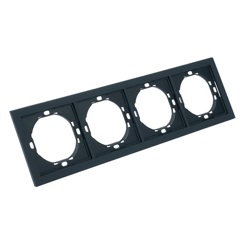 Рамка 4-местная Stekker Мия PFR00-3004-05 черный бархат 50464